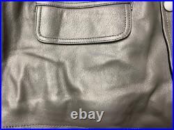 Wwii German Kriegsmarine Uboat Em Nco Crew Cold Weather Leather Jacket- 42r, 44r