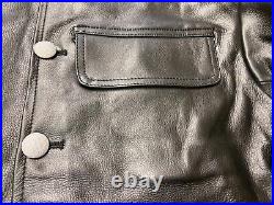 Wwii German Kriegsmarine Uboat Em Nco Crew Cold Weather Leather Jacket- 42r, 44r