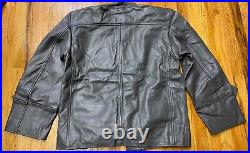 Wwii German Kriegsmarine Uboat Em Nco Crew Cold Weather Leather Jacket- 42r, 44r