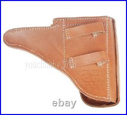 Wwii German Leather Walter P38 P-38 Hardshell Holster Brown-34064
