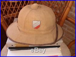 Wwii German Luftwaffe Dak Afrika Korps Tropical Pith Helmet Hat, Original