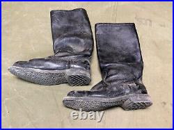 Wwii German M1931 Black Leather Jackboots- Size 12