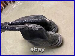 Wwii German M1931 Black Leather Jackboots- Size 12