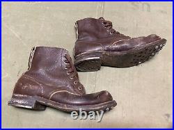 Wwii German M1931 M31 Boots Low Boots- Size 10, Period War Swedish Made