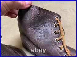 Wwii German M1931 M31 Boots Low Boots- Size 10, Period War Swedish Made