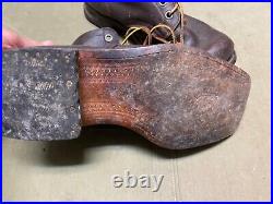 Wwii German M1931 M31 Boots Low Boots- Size 10, Period War Swedish Made
