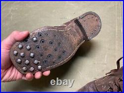 Wwii German M1931 M31 Boots Low Boots- Size 10, Period War Swedish Made