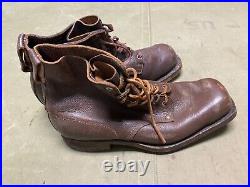 Wwii German M1931 M31 Boots Low Boots- Size 11, Period War Swedish Made