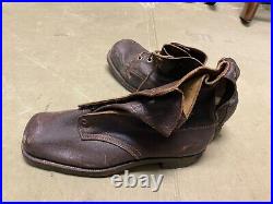 Wwii German M1931 M31 Boots Low Boots- Size 11, Period War Swedish Made