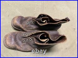Wwii German M1931 M31 Boots Low Boots- Size 11, Period War Swedish Made