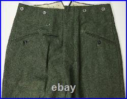 Wwii German M1940 M40 Wool Combat Field Grey Trousers- 2xlarge