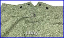 Wwii German M1940 M40 Wool Combat Field Grey Trousers- Large