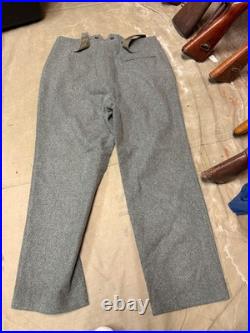 Wwii German M1940 M40 Wool Combat Field Trousers- Size Medium 34 Waist
