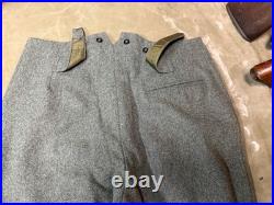 Wwii German M1940 M40 Wool Combat Field Trousers- Size Medium 34 Waist