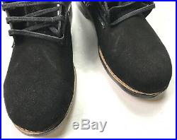 Wwii German M1942 M42 Leather Low Boots, Black Leather- Size 10
