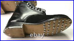 Wwii German M1942 M42 Leather Low Boots, Black Leather- Size 11