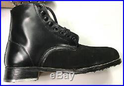 Wwii German M1942 M42 Leather Low Boots, Black Leather- Size 12