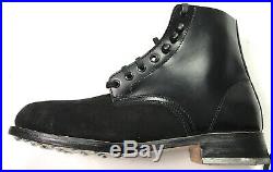 Wwii German M1942 M42 Leather Low Boots, Black Leather- Size 13