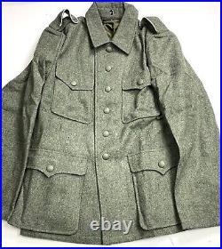 Wwii German M1942 M42 Wool Combat Field Grey Tunic-large