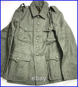Wwii German M1942 M42 Wool Combat Field Grey Tunic-xlarge