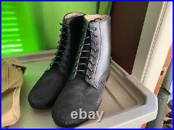 Wwii German M1943 M42 Black Leather Low Boots- Size 11