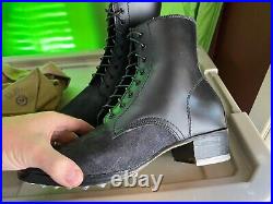 Wwii German M1943 M42 Black Leather Low Boots- Size 11