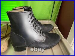 Wwii German M1943 M42 Black Leather Low Boots- Size 11