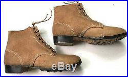 Wwii German M1943 M43 Rough Outs Leather Low Boots- Size 10