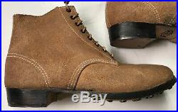Wwii German M1943 M43 Rough Outs Leather Low Boots- Size 10