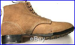 Wwii German M1943 M43 Rough Outs Leather Low Boots- Size 12