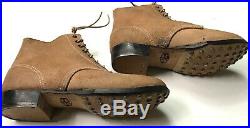Wwii German M1943 M43 Rough Outs Leather Low Boots- Size 9