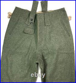 Wwii German M1943 M43 Wool Combat Field Grey Trousers-medium
