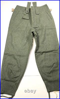 Wwii German M1943 M43 Wool Combat Field Grey Trousers-small 32 Waist
