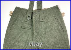 Wwii German M1943 M43 Wool Combat Field Grey Trousers-small 32 Waist