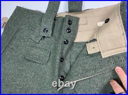 Wwii German M1943 M43 Wool Combat Field Grey Trousers-small 32 Waist