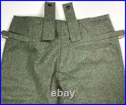 Wwii German M1943 M43 Wool Combat Field Grey Trousers-small 32 Waist