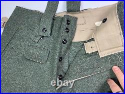 Wwii German M1943 M43 Wool Combat Field Grey Trousers-xlarge