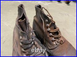 Wwii German M1943 Mountaineer Boots Low Boots- Size 9, Post War Swedish Made
