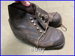 Wwii German M1943 Mountaineer Boots Low Boots- Size 9, Post War Swedish Made