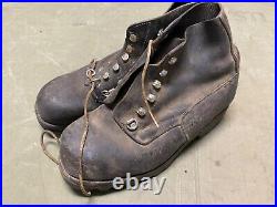 Wwii German M1943 Mountaineer Boots Low Boots- Size 9, Post War Swedish Made