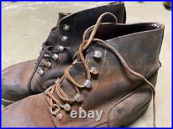 Wwii German M1943 Mountaineer Boots Low Boots- Size 9, Post War Swedish Made