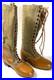 Wwii German M31 Afrika Korp Desert Combat Field Leather Web Knee Boots-size 10
