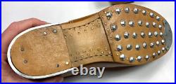 Wwii German M31 Afrika Korp Desert Combat Field Leather Web Low Boots-size 11
