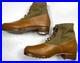 Wwii German M31 Afrika Korp Desert Combat Field Leather Web Low Boots-size 9