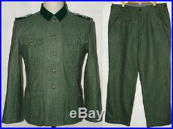 Wwii German M36 Em Wool Field Uniform Tunic & Trousers Size Xxl-32120