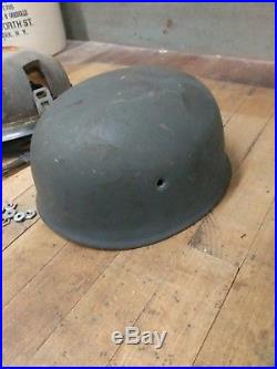 Wwii German M38 Ckl71 Late War Nd Fallschirmjager Helmet