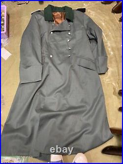 Wwii German M40 1940 Infantry Officer Gabardine Combat Field Overcoat-2xl 48-50r