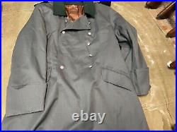 Wwii German M40 1940 Infantry Officer Gabardine Combat Field Overcoat-2xl 48-50r
