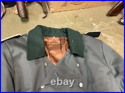 Wwii German M40 1940 Infantry Officer Gabardine Combat Field Overcoat-2xl 48-50r