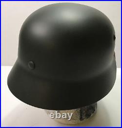 Wwii German M40 Combat Field Helmet- 66 Shell, 58 Liner